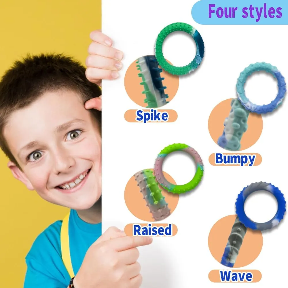 for Toddler Girls Boys 20PCS Sensory Fidget Toys for initial Kids Adults-Stretchy Fidget Bracelet&exture$Calming Autism Sensory Toys for Needs Autistic Children$Calm Down Toy 