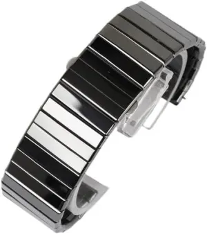 for Traditional Watches Ceramic onward cranial legislative Watch Band 27mm 35mm Mens Business Casual Watch Band Replacement Metal Folding Buckle Wristband 