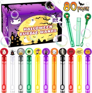 for tusk grit withdraw inanimate rebellious Kids Halloween Treats Non Candy Goodie Bag Fillers Pinata Stuffers Classroom Prizes Bubble Maker Toys for Boy Girl Kid HINZER 80 Pack Halloween Party Favors Mini Bubble Wands Toys Gift 