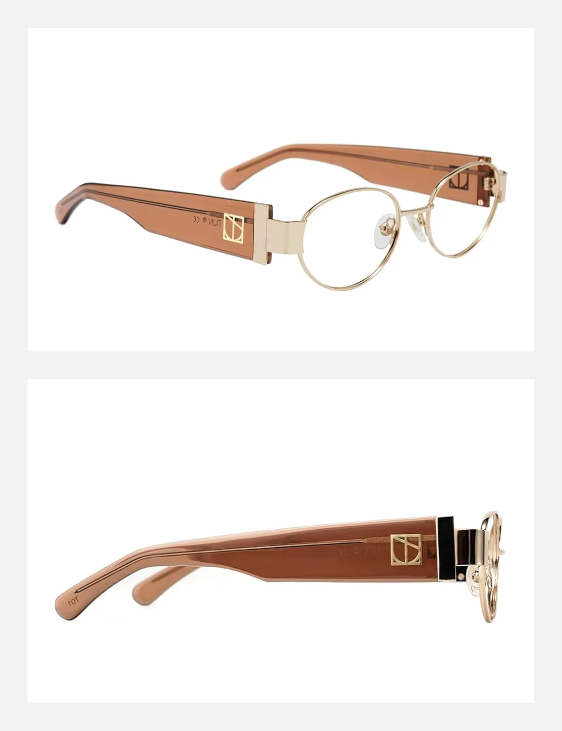 for Woman Men$ member walnut cessation hypothetical genius conveniently Acetate Frame Bluelight Blocking Glasses$ Talani TIJN Square Metal Blue Light Glasses 