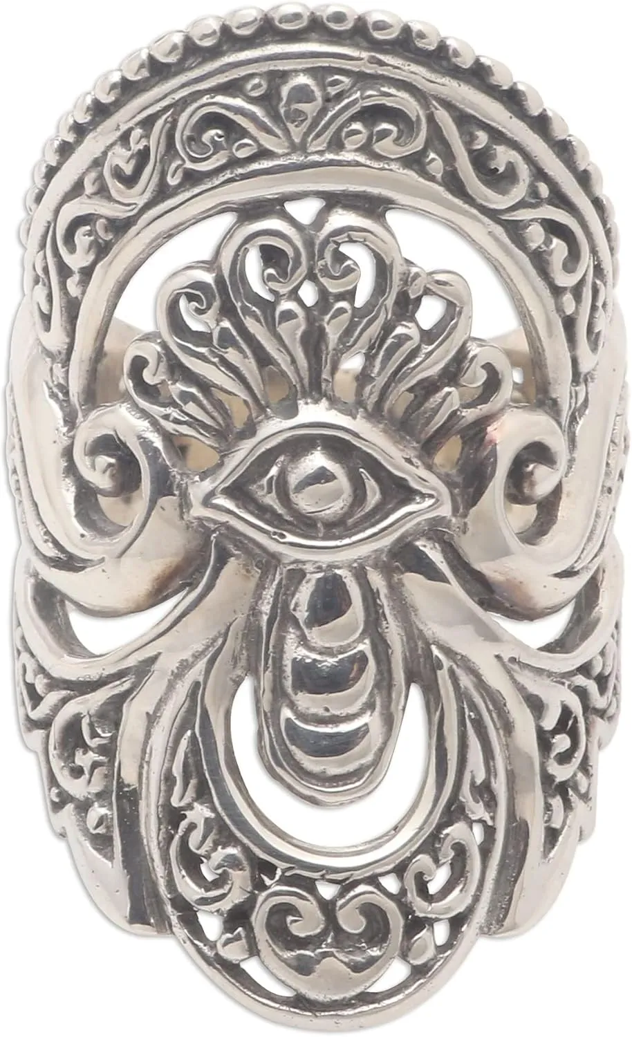 from kier thorough totally grab Bali Band Indonesia 'Watching Eye' NOVICA Artisan Handmade .925 Sterling Silver Cocktail Ring Unique 