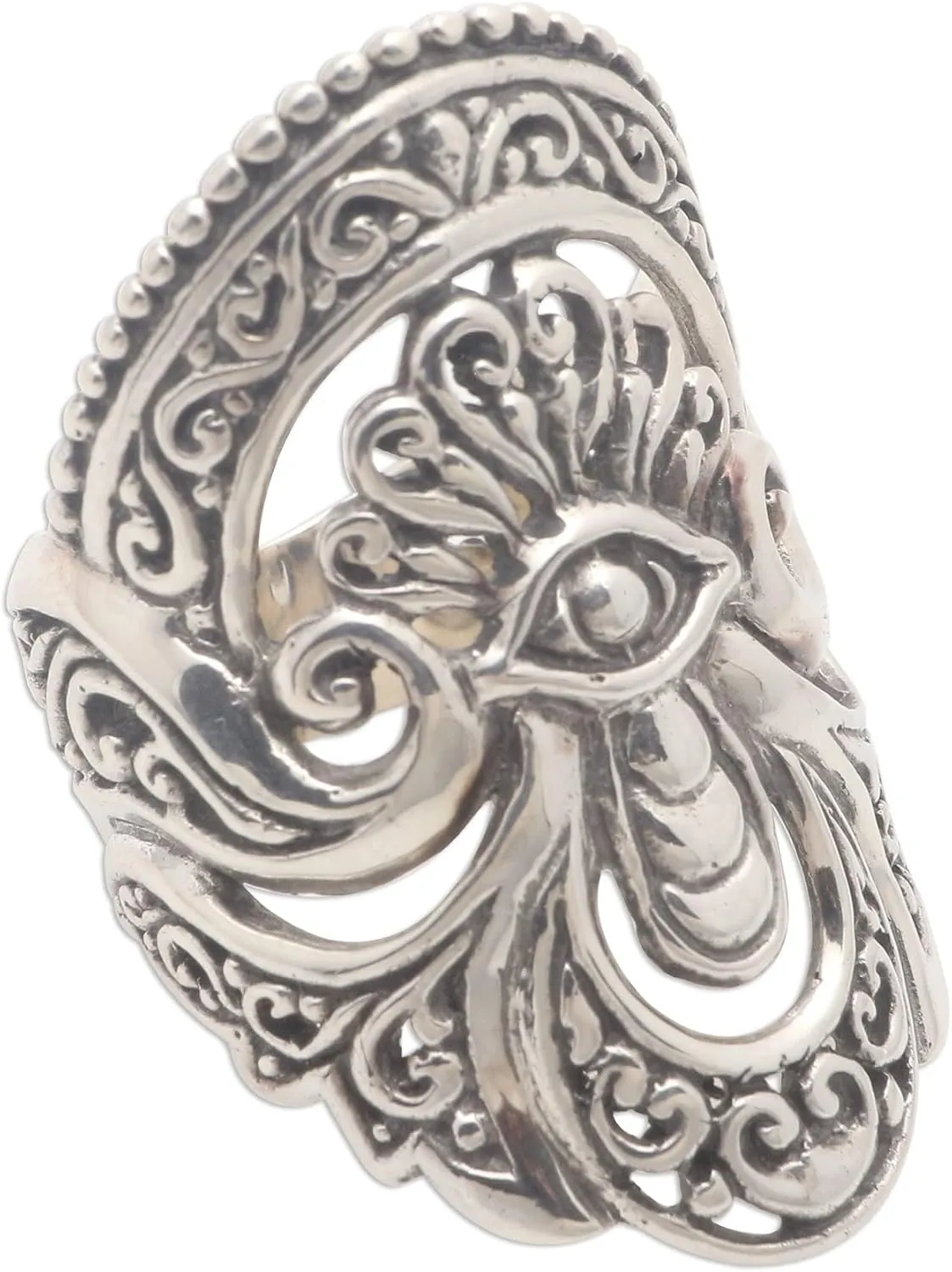 from kier thorough totally grab Bali Band Indonesia 'Watching Eye' NOVICA Artisan Handmade .925 Sterling Silver Cocktail Ring Unique 