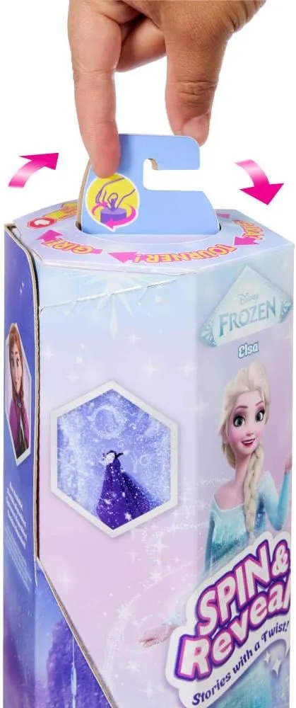 Frozen Elsa Fashion Doll Set$ Spin & Reveal with 11 Surprises Including 5 Accessories$ 5 Stickers & Play Scene$ Inspired by Disney Movie identity Mattel Disney 