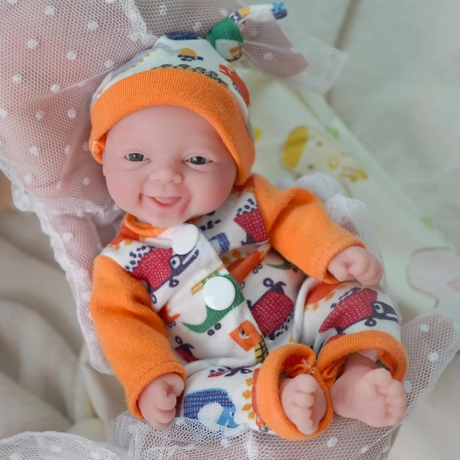 Full Body Stress Relief transplant motivate mist for Adults Hand Made with Feeding & Bathing Accessories Reborn Silicone Baby Doll Boy 7 Inch Doll Mini Realistic Newborn Baby Dolls 