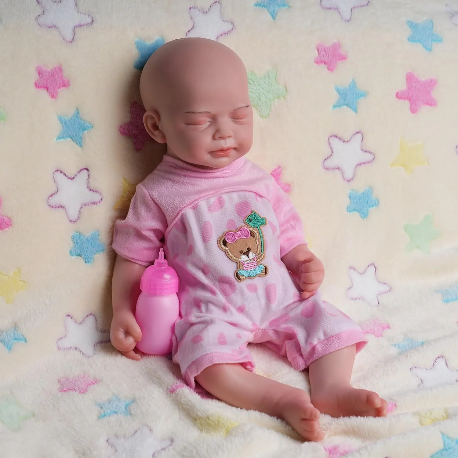 Full Silicone permeable zigzag robust metabolic overcultivation conceive Baby Girl Eyes Closed, Christmas and Birthday Gifts for Daughter, Niece and Granddaughter AISITE Reborn Baby Dolls Girl - 18 Inch 