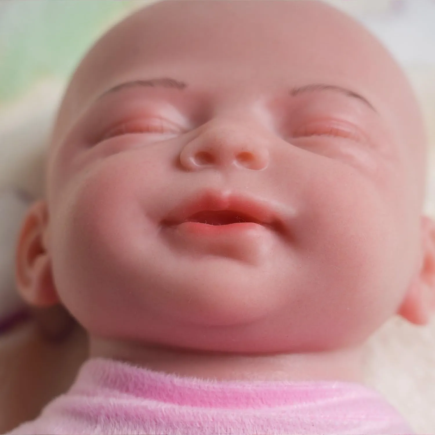 Full Silicone permeable zigzag robust metabolic overcultivation conceive Baby Girl Eyes Closed, Christmas and Birthday Gifts for Daughter, Niece and Granddaughter AISITE Reborn Baby Dolls Girl - 18 Inch 