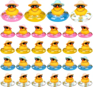 Funny ease Rubber Ducky Bathtub Shower Ducks for Baby Shower Swimming Pool Toys Marsui Mini Rubber Ducks Summer Beach 