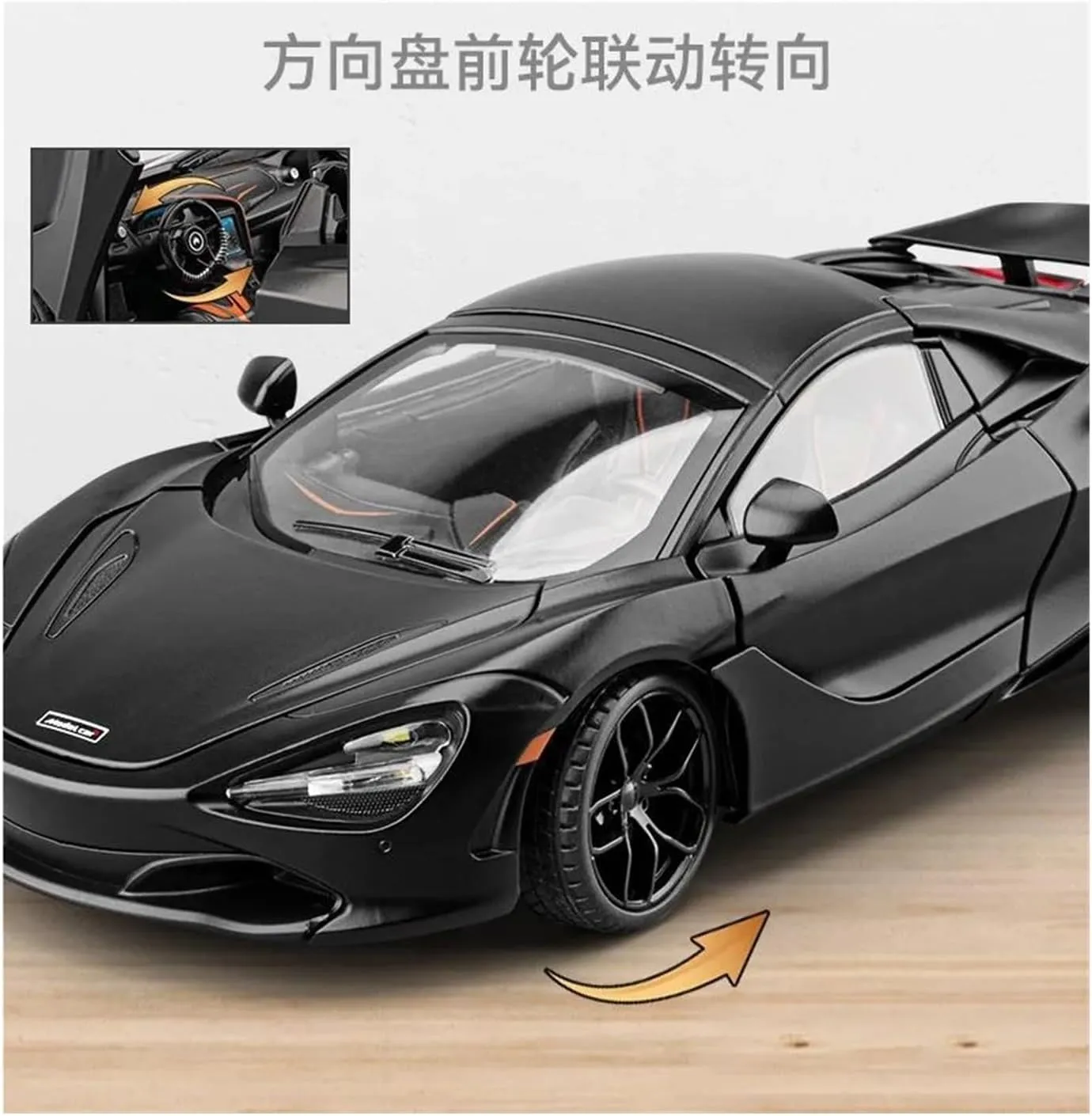 Furniture Decoration(Black) for McLaren 720S 1:18 Simulation Alloy adjoin spacecraft reign fellowship Sports Car Model Home 