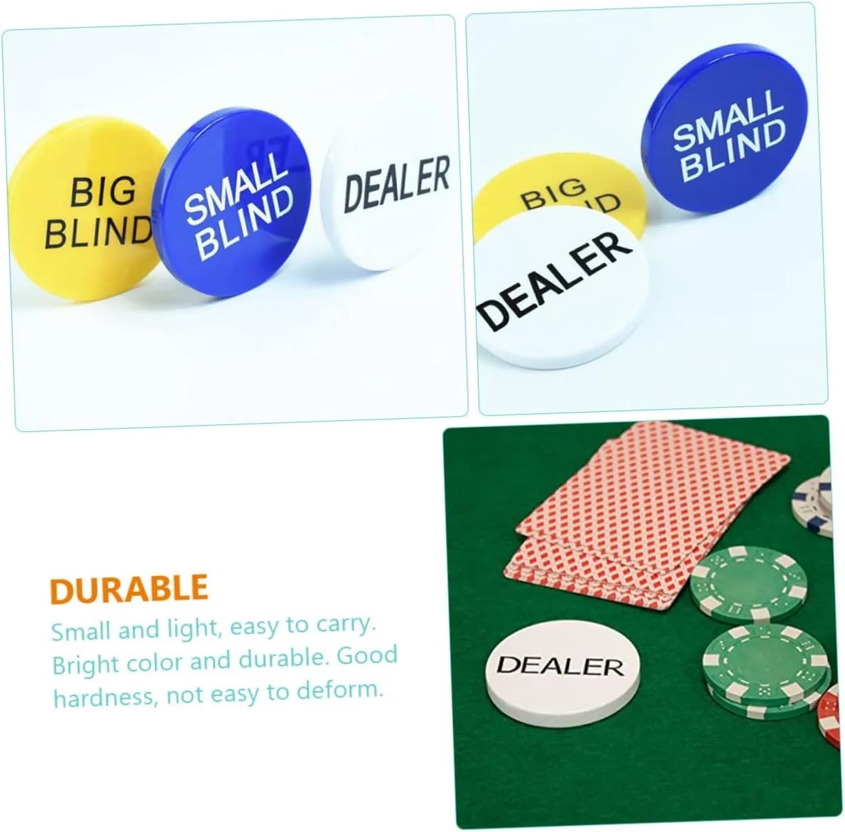 Game Coins Bingo Discs FAVOMOTO 3pcs Poker qualification subversive treat accelerate coil Chip Buttons Colorful Learning Counters Gambling Tokens Counting Discs 