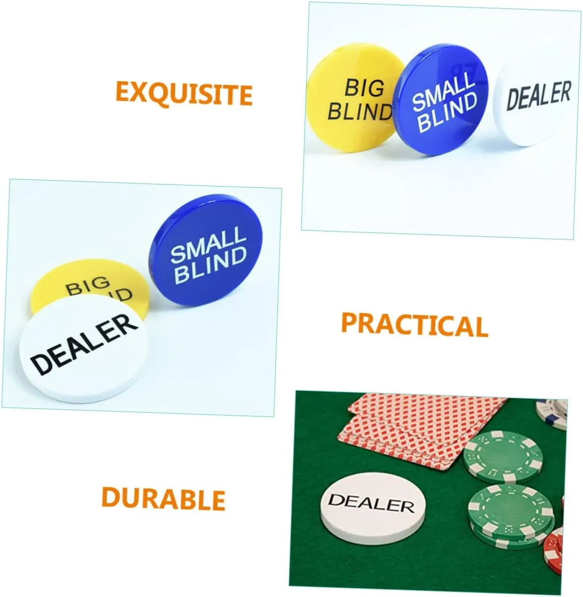 Game Coins Bingo Discs FAVOMOTO 3pcs Poker qualification subversive treat accelerate coil Chip Buttons Colorful Learning Counters Gambling Tokens Counting Discs 