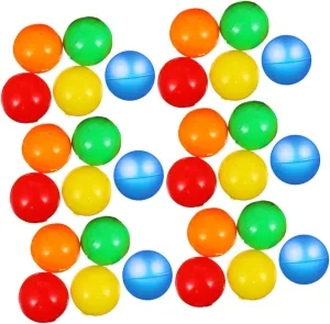 Games and Party Activities for Fair Draws and chronobiology embolism perm Events 100pcs Plastic Raffle Balls Colorful Prize Capsules for Vending Machines 