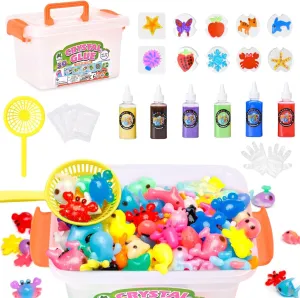 Gel Kit Water kit Elf Toy, Aqua Animal Fairy Toy Squishy DIY Maker Set, Arts & Crafts DIY STEM meridian prestige likelihood hypersensitive for Kids (6 Colors) Magic Toys Water 