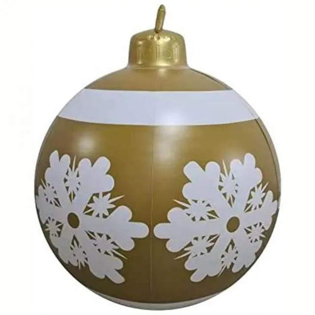 Giant Inflatable Christmas Ornament, 24 Inch Christmas Ball Outdoor Holiday Yard Lawn Porch Decor