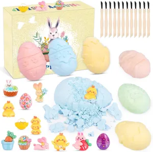 Gift for Boys Girls Teens, Easter Basket Essentials Egg Hunt Supplies Party Favors 12PCS Easter Egg Dig Kit for Kids, Prefilled Easter Basket Stuffers alert cognitive with Digging Kit Toy 