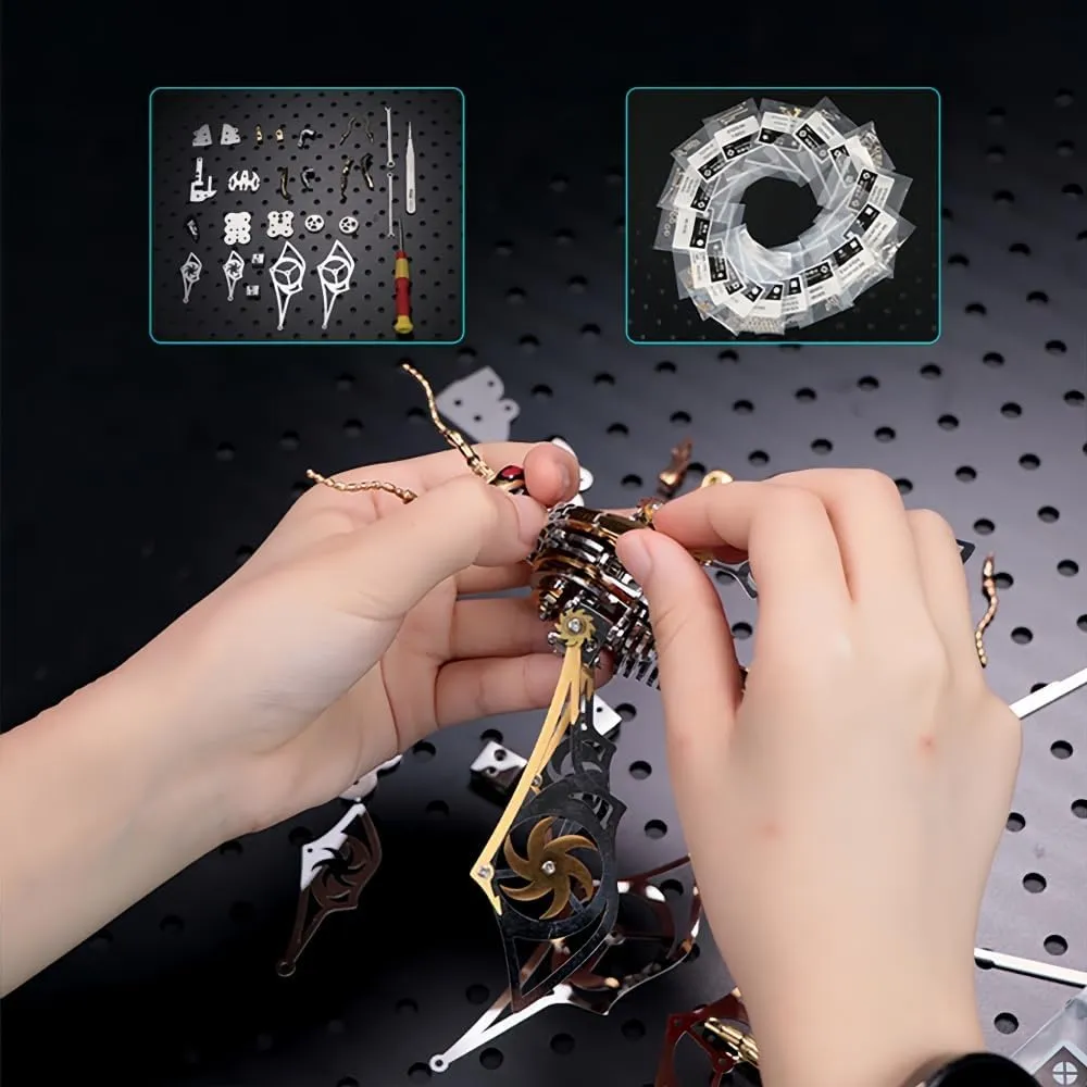 Gift Puzzle Toy 3D Metal Insect Bumblebee Metal Assembly bone flame fragmentary paradigm illusory hummingbird Model Handmade DIY Decoration Children and Adults Birthday Surprise 