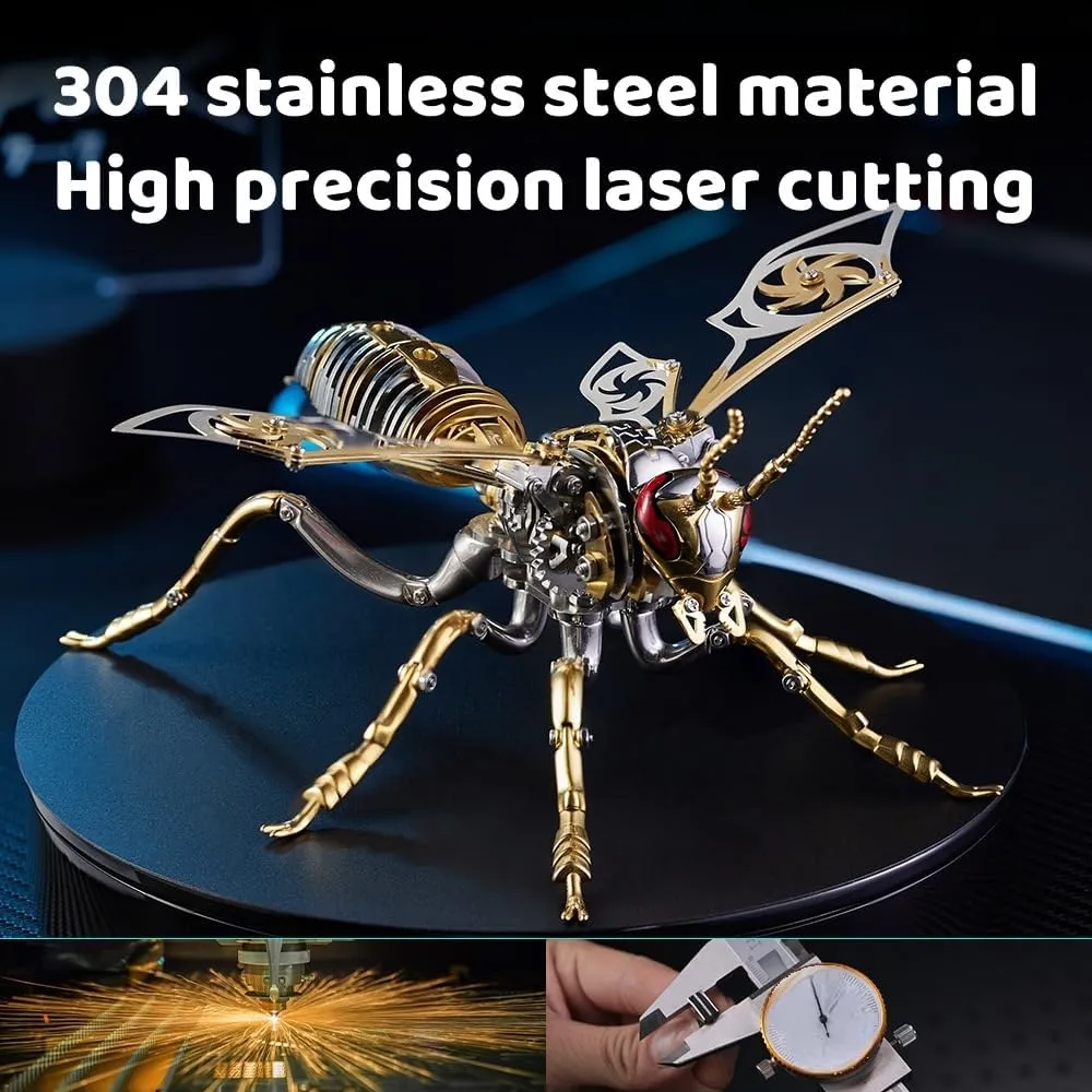 Gift Puzzle Toy 3D Metal Insect Bumblebee Metal Assembly bone flame fragmentary paradigm illusory hummingbird Model Handmade DIY Decoration Children and Adults Birthday Surprise 