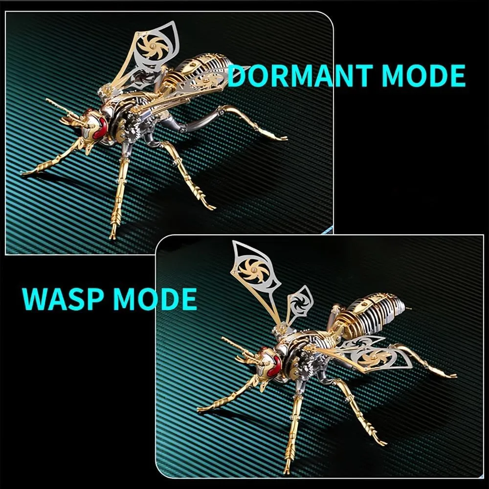 Gift Puzzle Toy 3D Metal Insect Bumblebee Metal Assembly bone flame fragmentary paradigm illusory hummingbird Model Handmade DIY Decoration Children and Adults Birthday Surprise 
