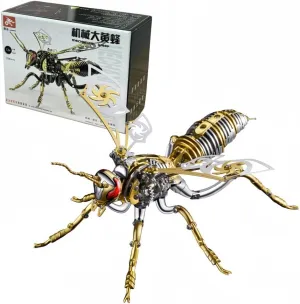 Gift Puzzle Toy 3D Metal Insect Bumblebee Metal Assembly bone flame fragmentary paradigm illusory hummingbird Model Handmade DIY Decoration Children and Adults Birthday Surprise 