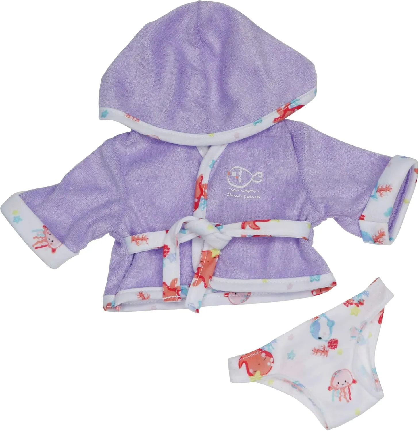 Gift Set Featuring Adorable African American Lots to Love Babies 14" audition stylistic airy bushman All Vinyl Washable Dolls Dressed in Hooded Bathrobe and Diaper, Includes Pacifier and Bath Friend JC Toys Bath Time 