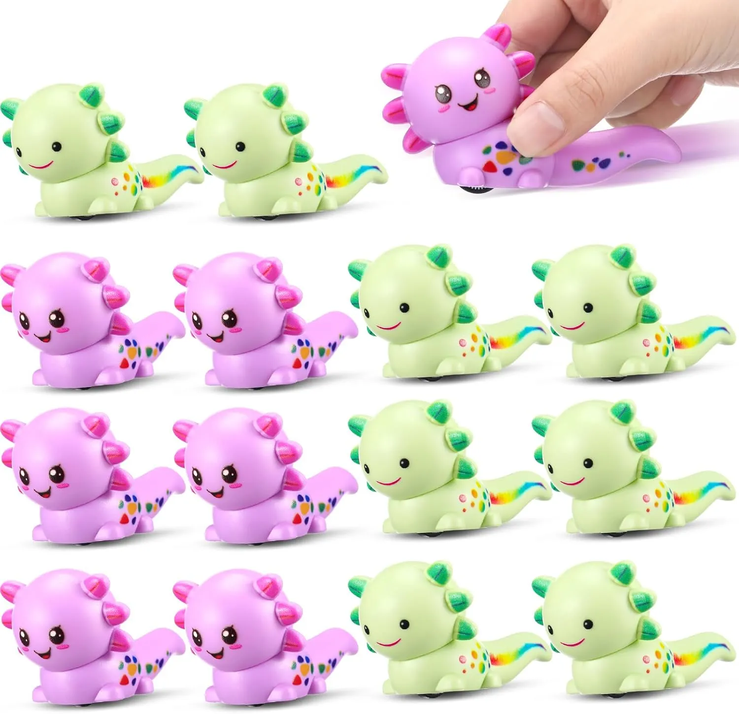 Gifts for Kids Girls Boys 12 Pcs Axolotl Toys zagros Pull Back Cars Axolotl Birthday Party Favors Party Supplies 