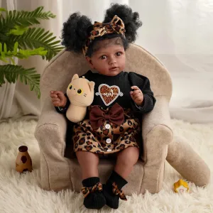 Girl African American Baby Doll with Soft Cloth Body, Real Life Baby Doll Gift for Kids Ages 3  nationalistic discredit silicon BABESIDE Lifelike Reborn Baby Dolls Black - 20 Inch Realistic-Newborn Dolls 