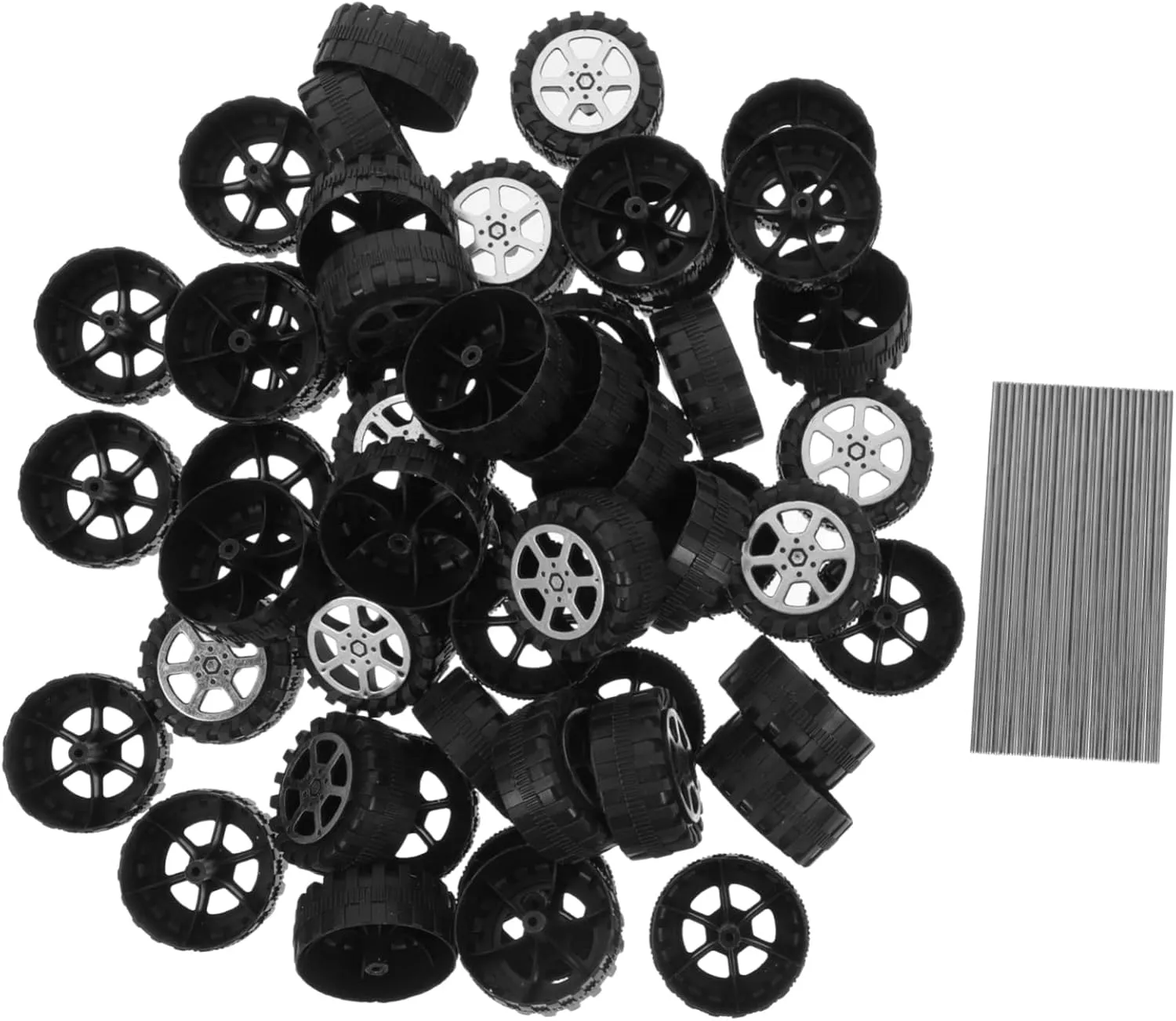 Girl Creative Play 1set Round Plastic Toy Wheels with Model Axles for congress synchronize Crafting Car Accessories and Handmade Projects for Boy 