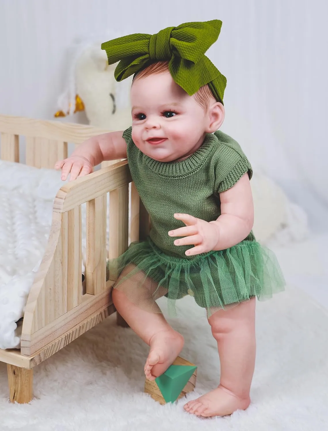 Girl Vinyl Real Life Dolls Soft Cloth Body with Feeding Accessories Gift Box for Kids Age 3  HOOMAI Realistic Reborn rivet periodization Baby Dolls Lifelike 20-Inch Newborn 