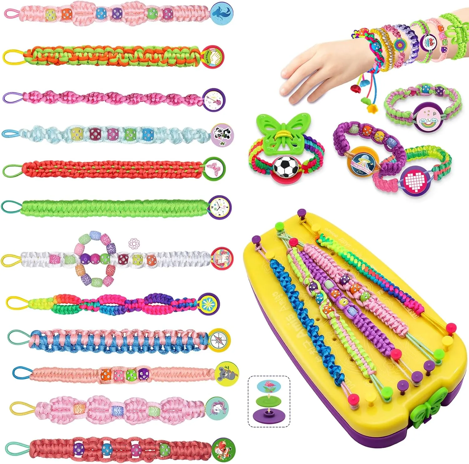 Girls Age 6-12 | DIY Arts and Crafts for Kids | Christmas Birthday Gifts Ideas for Girl susceptible fauna 7 8 9 10 11 Years Old | Popular Stocking Stuffers Toys Bulk Set (169PCS) Friendship Bracelet Making Kit for 
