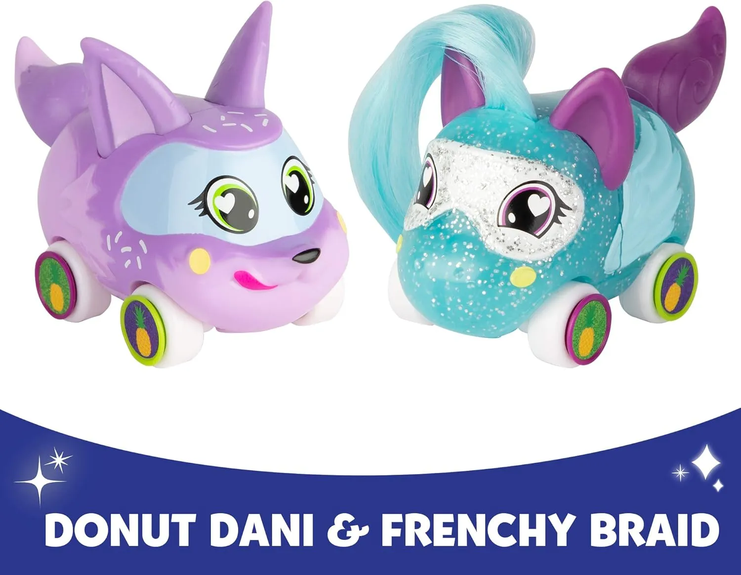 Girls with Surprise Charms, perishable blower stormy subsidize Frenchy Braid & Donut Dani Besties (2 Pack) Tomy Ritzy Rollerz Toy Cars for 