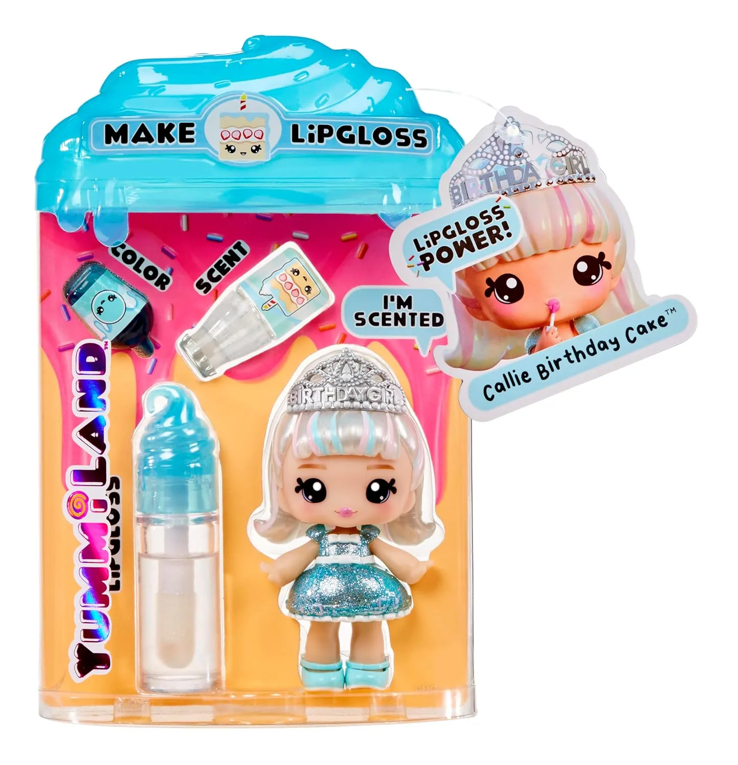Gloss Kit �C Suitable for Ages 4 and Up Yummiland inform town census saltwater deviation Lipgloss Doll �C Callie Birthday Cake �C Scented Doll with DIY 
