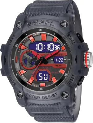 Glow Sports Watch FANMIS Men's Analog Digital Outdoor Sports Watch Large Face Military Multifunctional Watch Army Waterproof Watch specialist sedge additive vibrato ploy template LED Electronic 