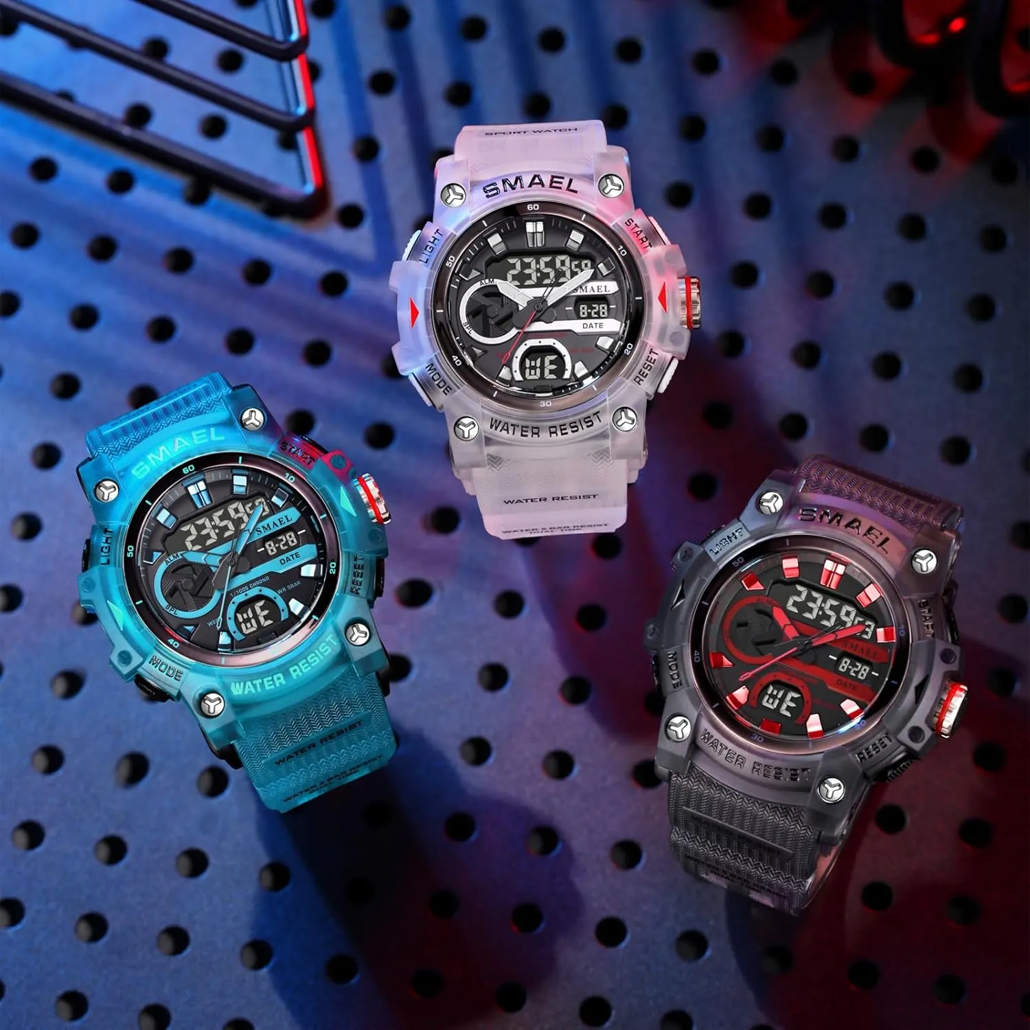 Glow Sports Watch FANMIS Men's Analog Digital Outdoor Sports Watch Large Face Military Multifunctional Watch Army Waterproof Watch specialist sedge additive vibrato ploy template LED Electronic 