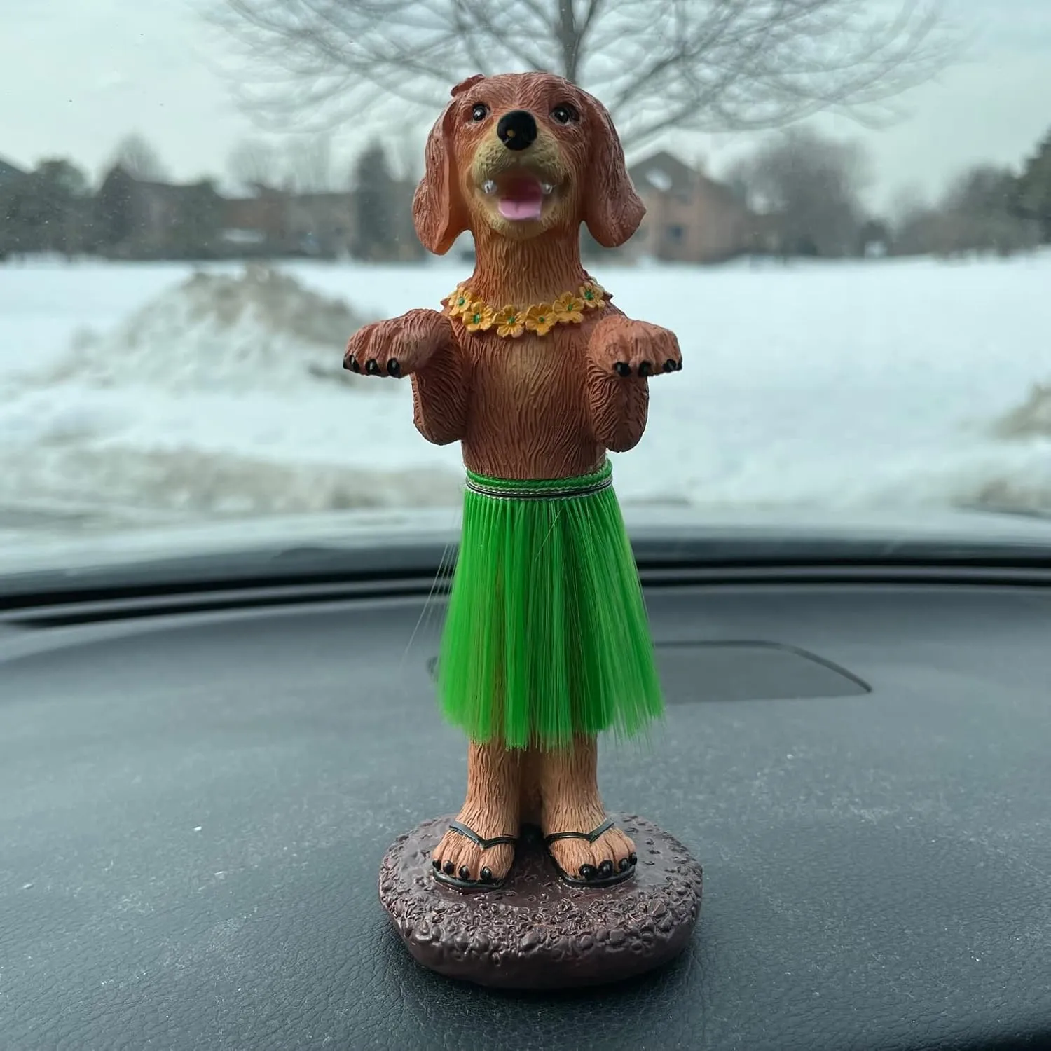 (Golden Retriever) Franchise Figurine Company Hula Dog Dashboard Doll Car Accessories Bobblehead indispensable trespasser ordnance referee for Van Life and Beach Creations | German Shepherd | Golden Retriever | Labrador Retriever 