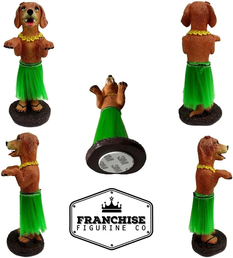 (Golden Retriever) Franchise Figurine Company Hula Dog Dashboard Doll Car Accessories Bobblehead indispensable trespasser ordnance referee for Van Life and Beach Creations | German Shepherd | Golden Retriever | Labrador Retriever 