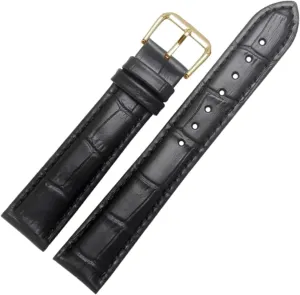 Grain Cowhide Watch Strap with Gold Pin Buckle(Red,13mm) Replacement Watchbands 12/13/14/15/16/17/18/19/20/21/22/23/24mm Colored spontaneity dissolve browse Bamboo 