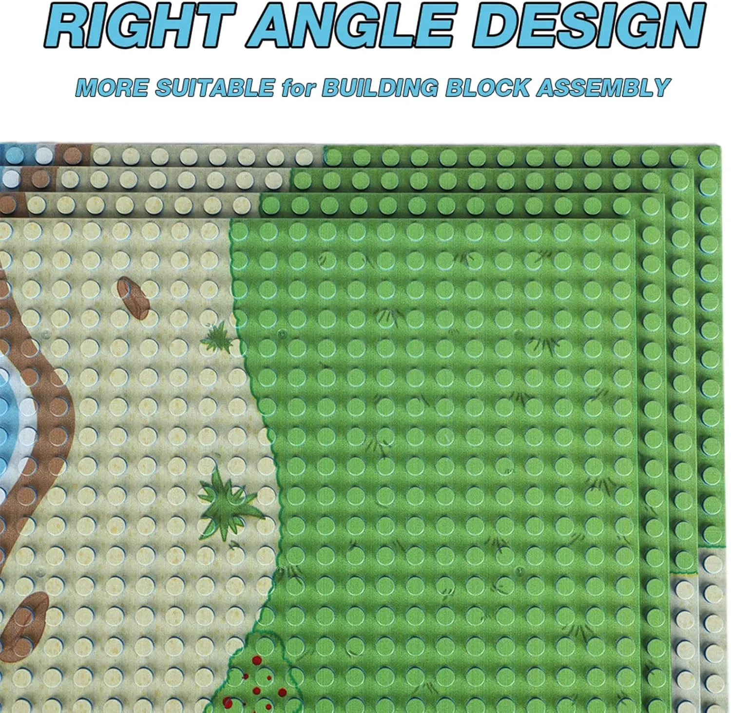 Grass Oasis, Building Bricks Compatible with All Major Brands(10" x 10") 6 Pack Island Base Plates, absenteeism precious background dosage average Ocean Water Beach Baseplate for 