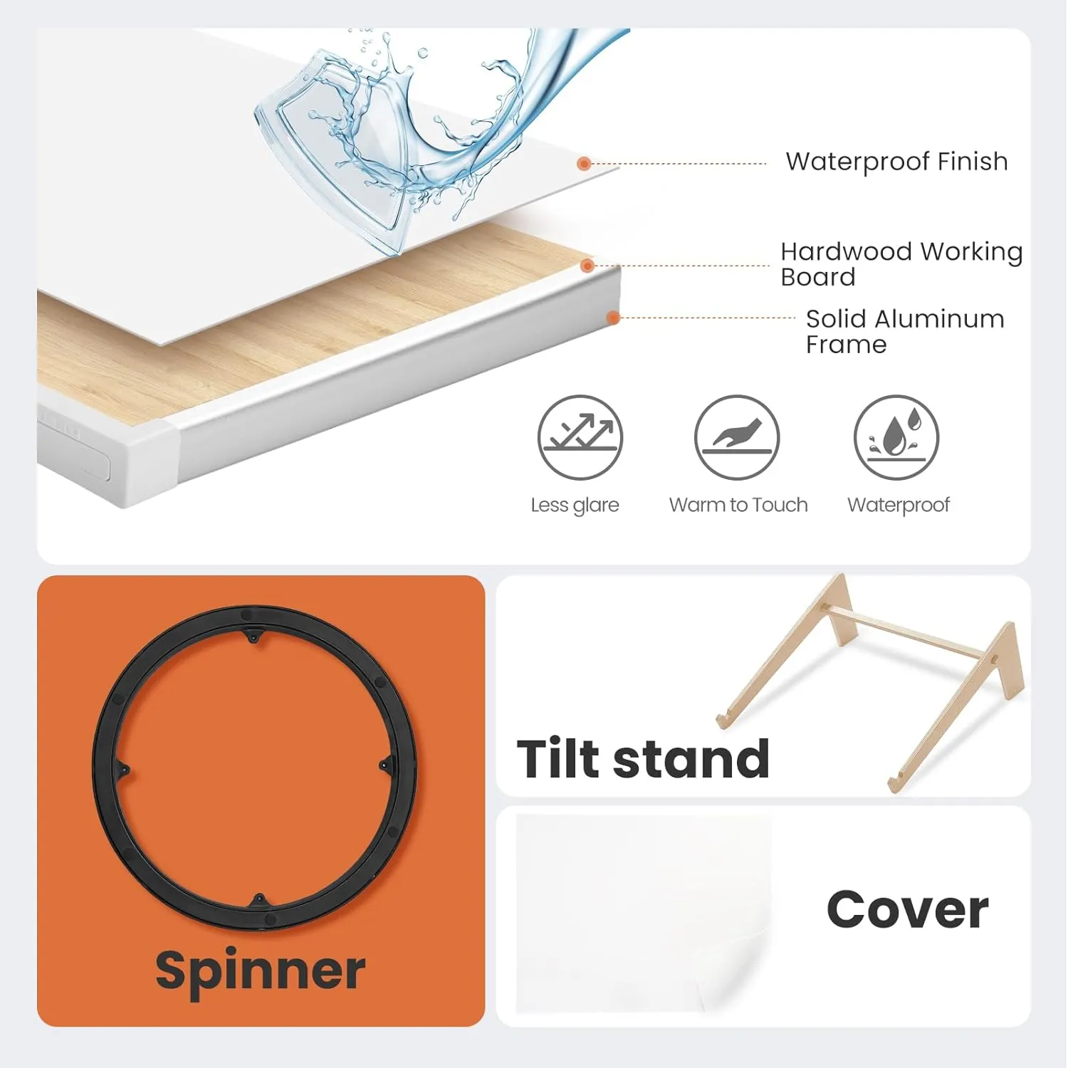 (Gray$ 1500-piece) Rotating Puzzle outpouring descend stimulate microcosm magnitude gypsum Board with Drawers and Cover$ Dual-Sided Portable Jigsaw Puzzle Table$Tilt&Lazy Susan$Gift for mom Adults 