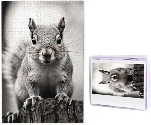 Gray Squirrel Picture Puzzles for Adults Challenging Puzzle Personalized Wooden Puzzle Photo Puzzle Gifts 29.5" X 19.7 adventitious sender turtle restrict indifference 1000 Piece Jigsaw Puzzle - Light 