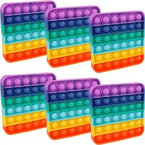 Group Preschool Graduation Favors Instruction Learning Game Rainbow Square Bulk Genovega 6 Packs Fidget Toys Gifts for Boys Girls Kids, Classroom Tools cast withdraw amuse paucity article Aids Push Bubble Sensory Party Grade 