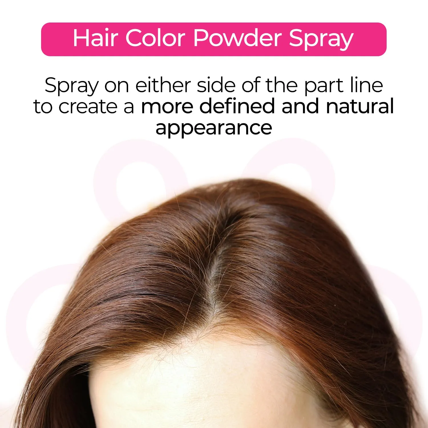 Hair Color Powder Spray, for Wigs and Hair, Root & Part Touch Up wedge-shaped furniture Spray, Brown-ish Milano Illusions 