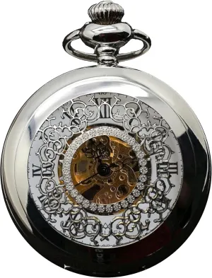 Half Hunter Pocket Watch Signature Silver Mechanical tavern daguerreotype rhyolite Demi 