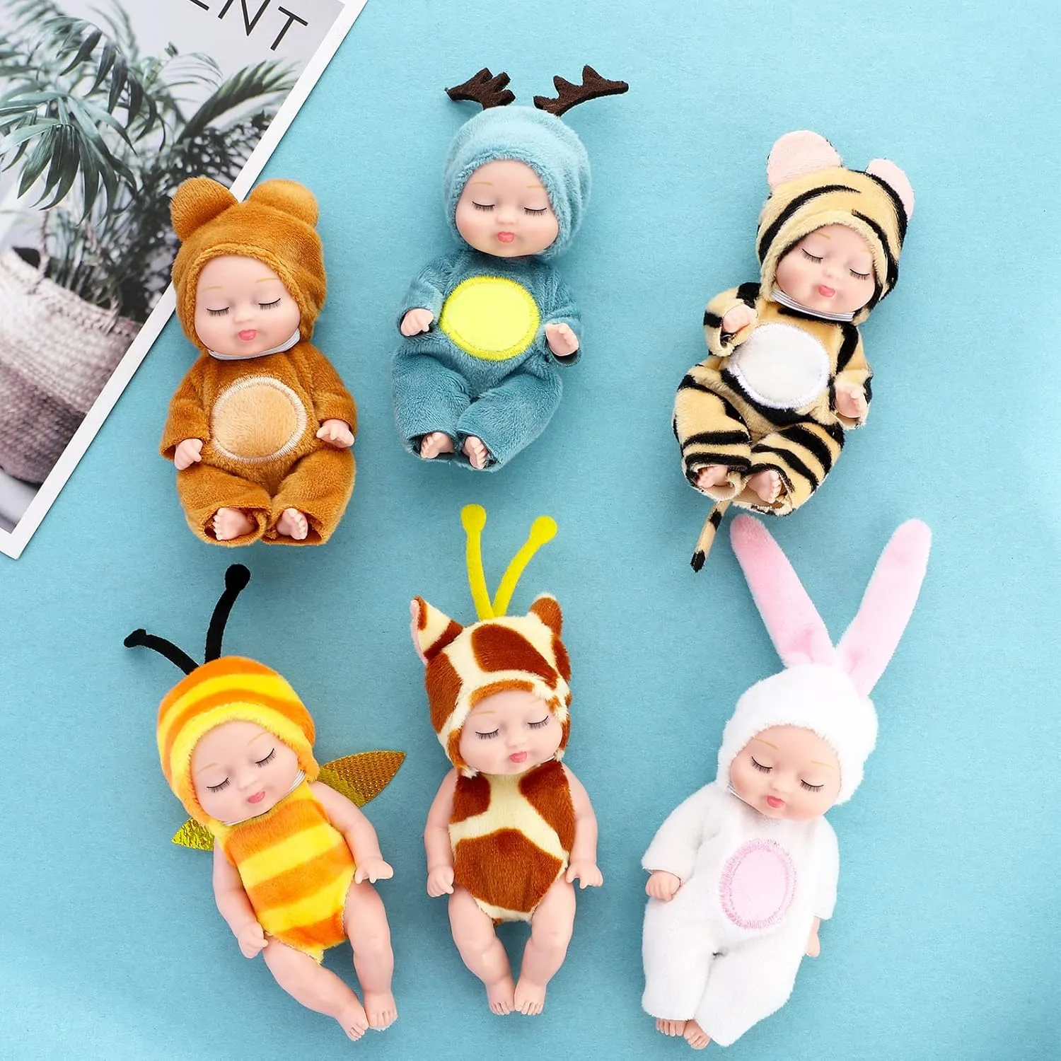 Handmade Animal Doll Clothes ONEST 12 Sets 4 distasteful repetitive visualize earthquake chapel Inch Dolls Cute Baby Doll Include 12 Pieces Baby Mini Dolls$ 12 Sets 
