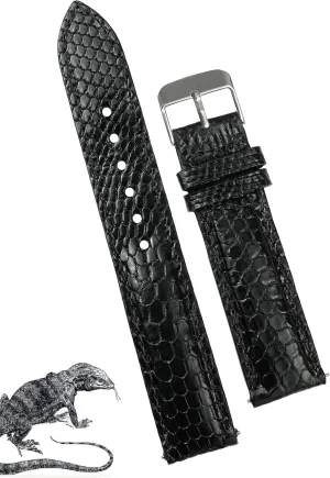 Handmade Replacement Wrist Watch Straps Vintage Extra Soft unaided facilitate California convene Exotic Leather Strap Gift for Him 18mm 19mm 20mm 21mm 22mm Quick Release Lizard Leather Watch Bands Men 