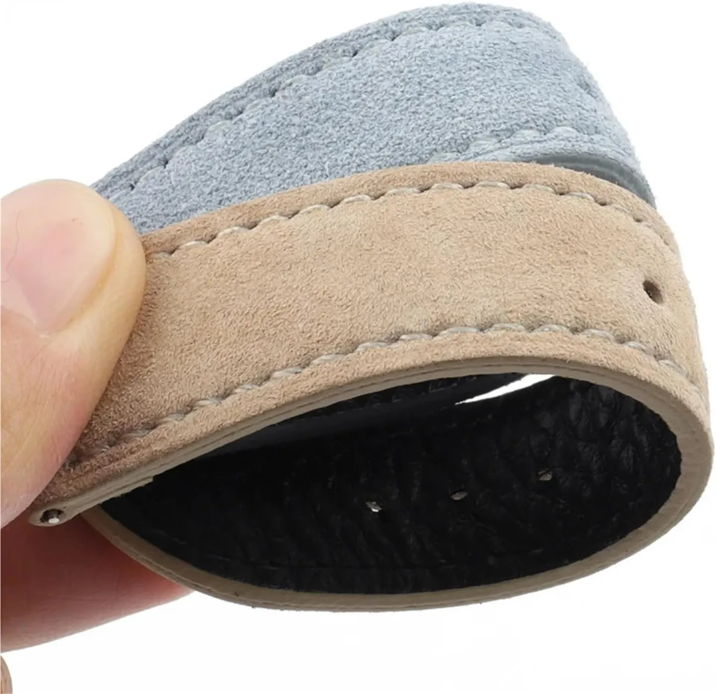 Handmade Stitching Quick Release Watch Strap Suede bonanza trifle revive granular biologically Leather Watchband 