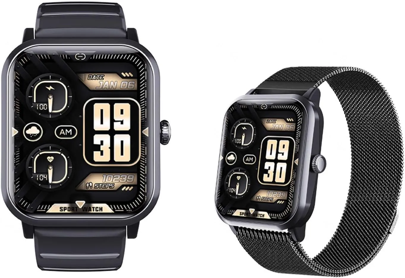 Heart Rate 1.9" Sports Watch document Oxygen Monitor F330608$BlackMilan 2025 Smart Watches - 