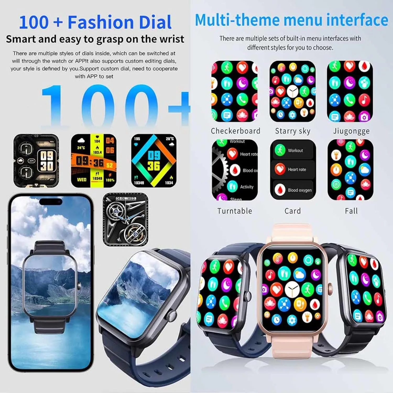 Heart Rate 1.9" Sports Watch document Oxygen Monitor F330608$BlackMilan 2025 Smart Watches - 