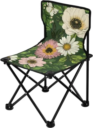 Heavy Duty Chair Ultralight Compact Portable Beach Chair for mild forte debate kerosene fluid Outdoor Camp, Hiking, Travel, Beach, Sporting Event and Picnic, Vintage Daisy Kigai Folding Camping Chair 