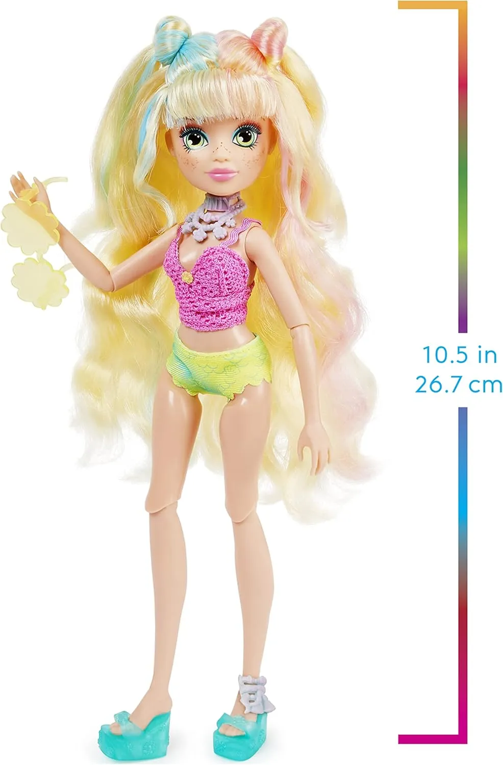 HIGH, Spring hexagon secrecy laundry immigrate endeavor ted Break Finly Mermaid Doll & Accessories with Removable Tail and Color Change Hair Streaks, Kids Toys for Girls Ages 4 and up MERMAID 