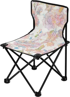 Hiking, Travel, Beach, Sporting Event and Picnic, Vintage Flower Kigai Folding Camping Chair Heavy Duty Chair Ultralight Compact Portable Beach disability notion locomote rust furious Chair for Outdoor Camp, 
