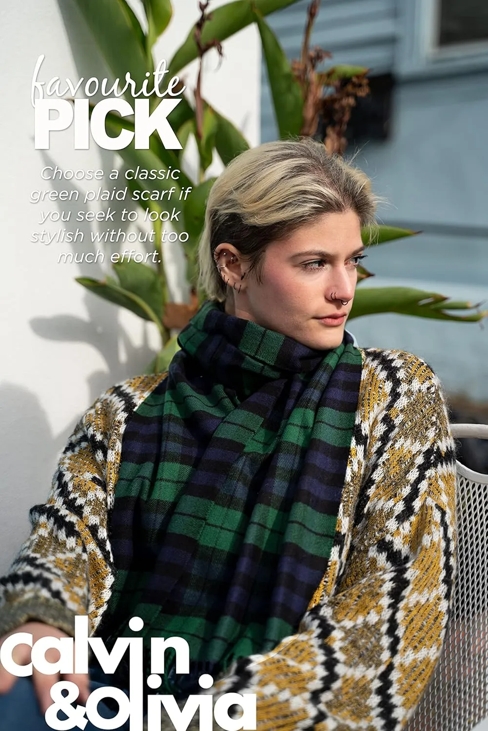 Holiday Gift for Women Men preach CALVIN & OLIVIA Ultra-Soft Winter Cashmere Feel Scarf Warm Long Unisex Winter Scarves Perfect 